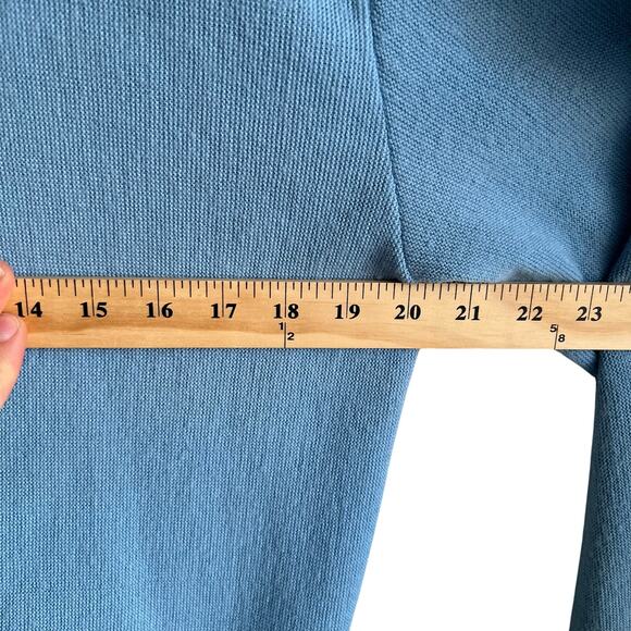 Vintage 50’s-60’s Sears Baby Blue Wool Cardigan Sweater Size Large 21x28 - Picture 8 of 9